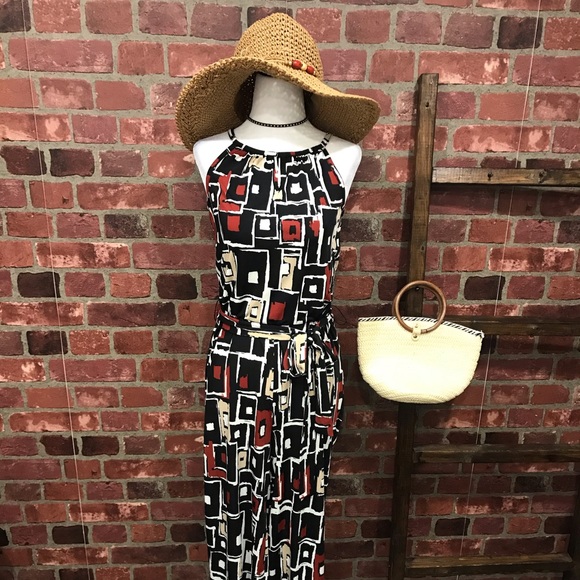 🆕Retro-style Geo Printed Jumpsuit - Picture 8 of 11